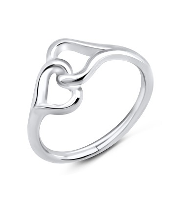 Intertwined Hearts Silver Ring NSR-452